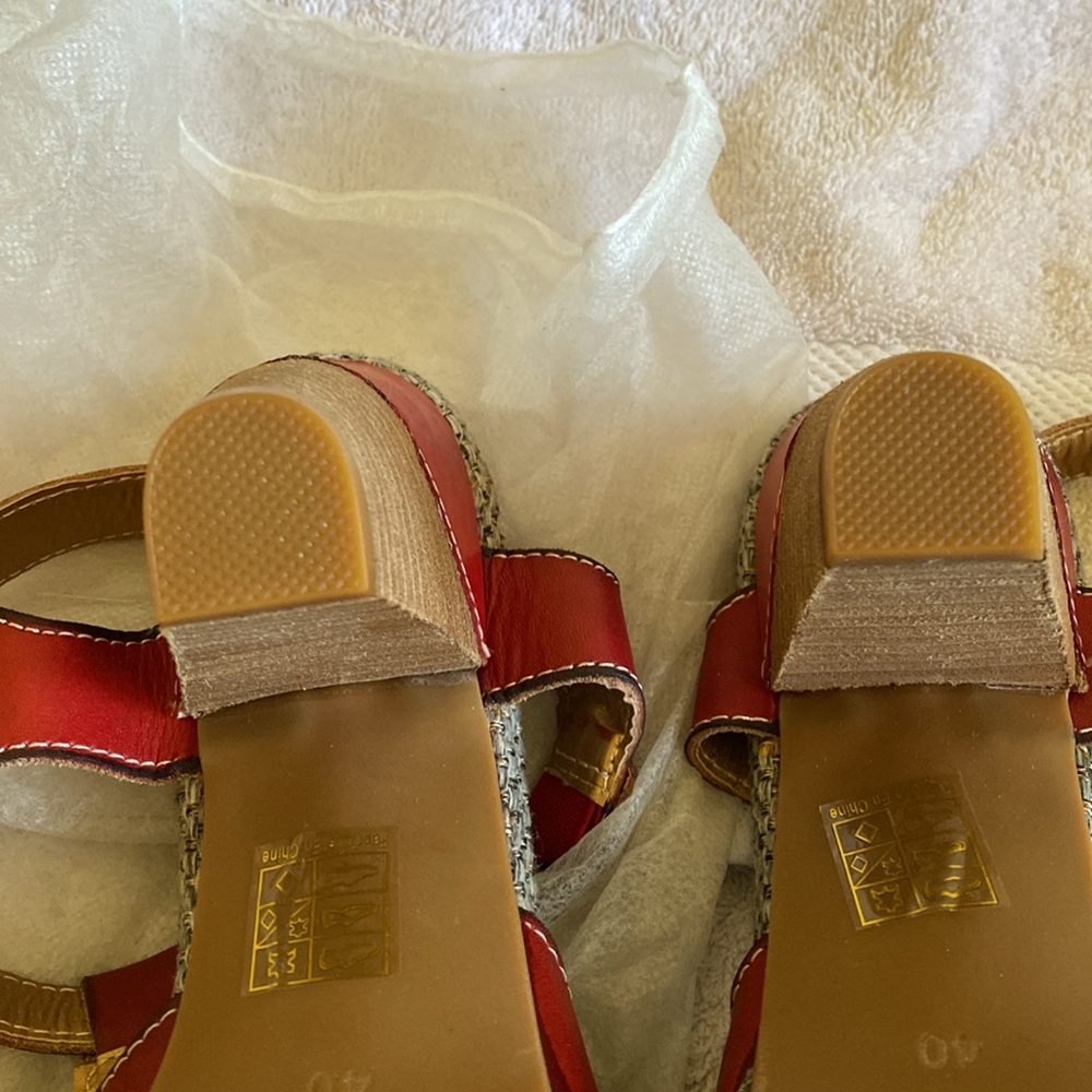 Platform t-strap L’Artiste Size 40 floral sandals - Picture 4 of 7